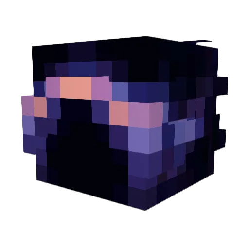 YagamiLight34 Minecraft avatar head, 3D render