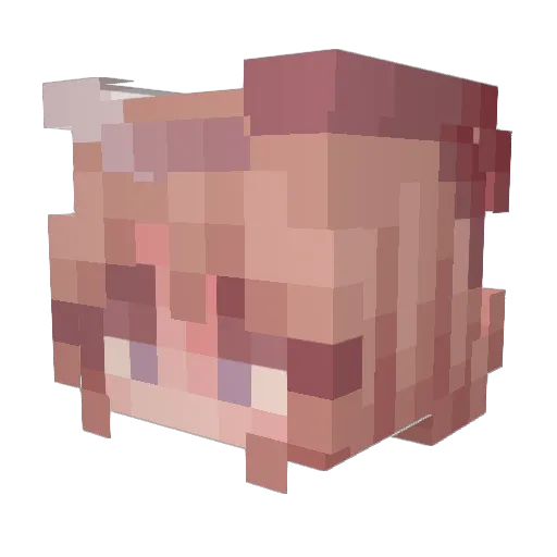 Yagasohn Minecraft avatar head, 3D render