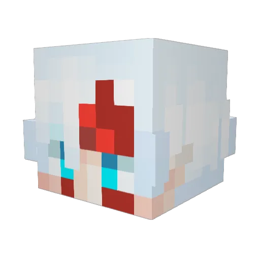 Yagge3 Minecraft avatar head, 3D render