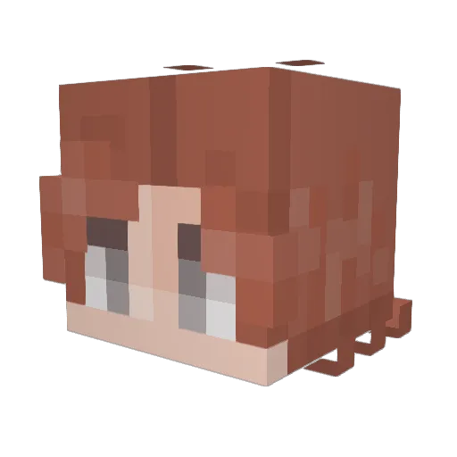 Yaggeri Minecraft avatar head, 3D render