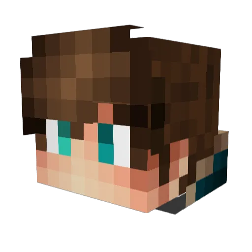 Yaggya Minecraft avatar head, 3D render