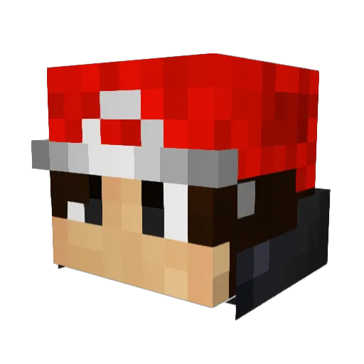YagiV Minecraft avatar head, 3D render