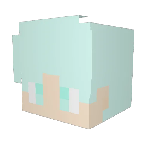 YagnDae Minecraft avatar head, 3D render