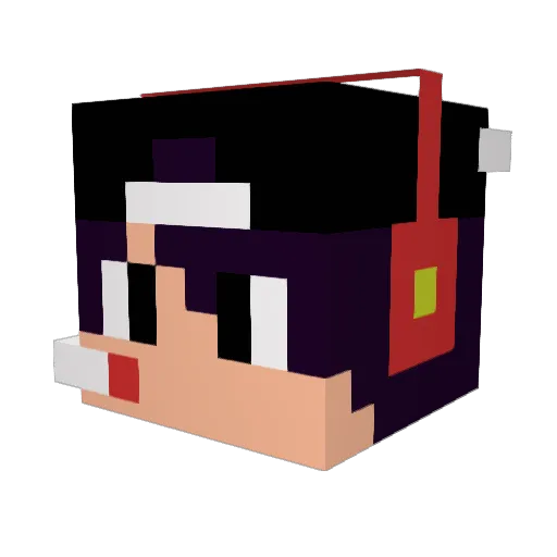YagoKing Minecraft avatar head, 3D render