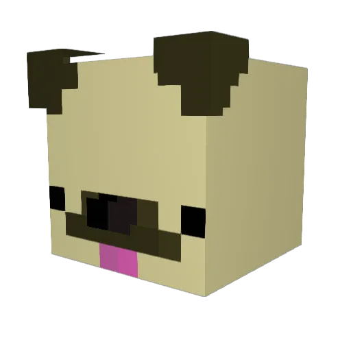 Yagocan Minecraft avatar head, 3D render
