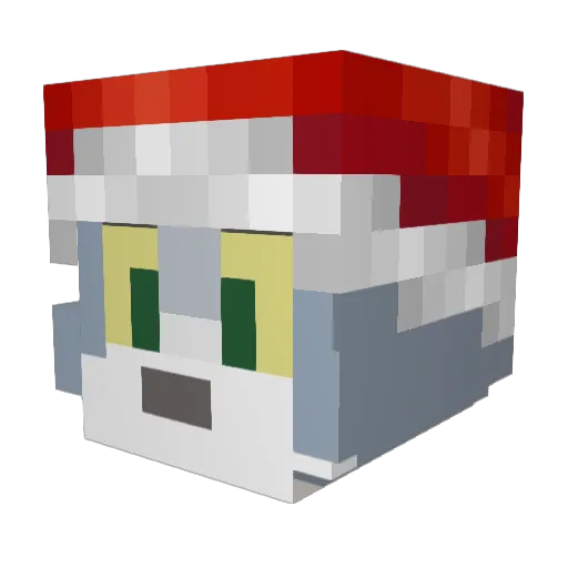 Yagoo35 Minecraft avatar head, 3D render