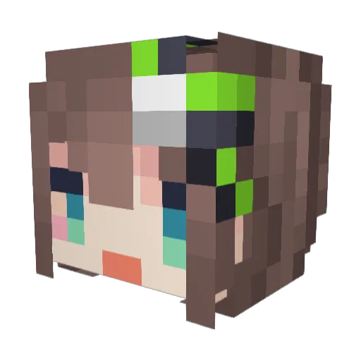 Yagoo7777 Minecraft avatar head, 3D render