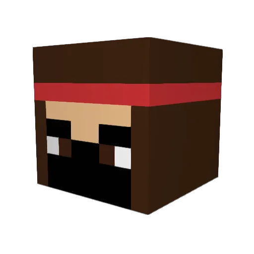 Yah616 Minecraft avatar head, 3D render