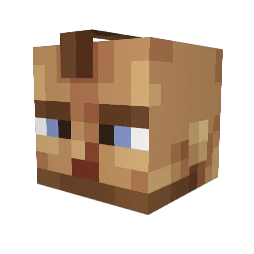 YahBee_ Minecraft avatar head, 3D render