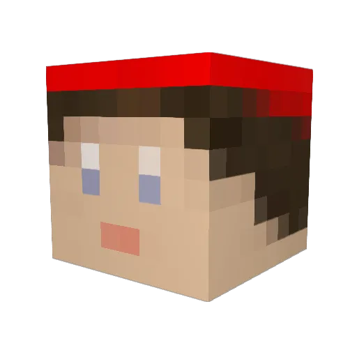 Yahaaa Minecraft avatar head, 3D render