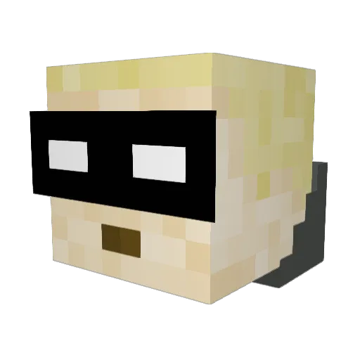YahavShield Minecraft avatar head, 3D render