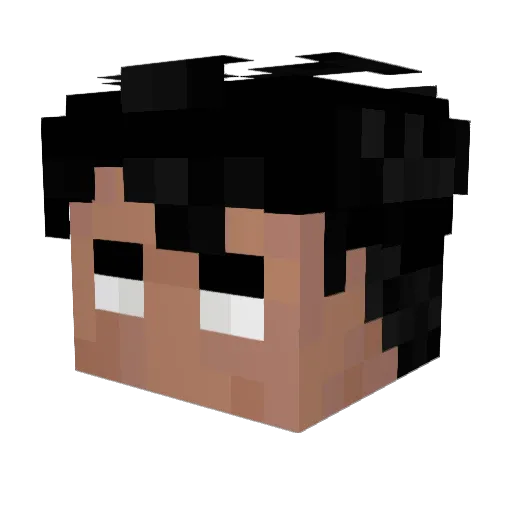 Yahgie Minecraft avatar head, 3D render