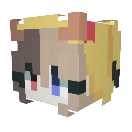 Yahhh036 Minecraft avatar head, 3D render