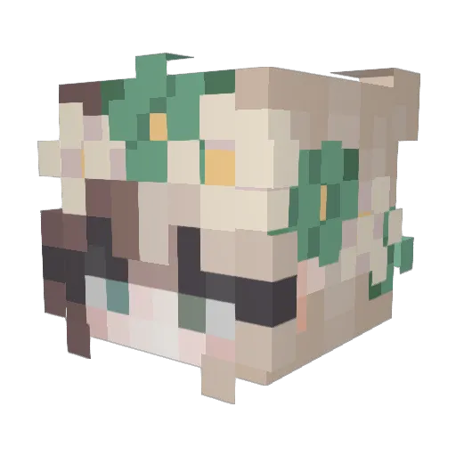 Yahitaceae Minecraft avatar head, 3D render