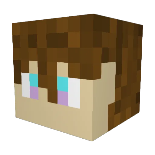 Yahiyko Minecraft avatar head, 3D render