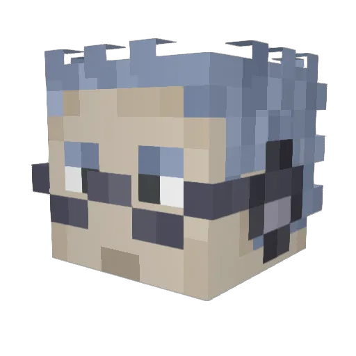 Yahkult Minecraft avatar head, 3D render