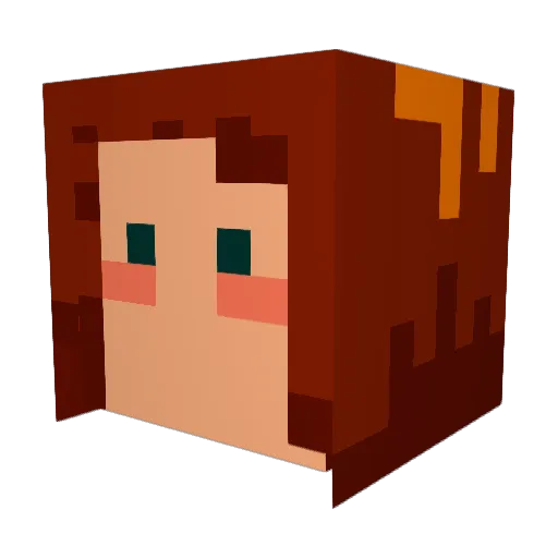 Yahmy Minecraft avatar head, 3D render