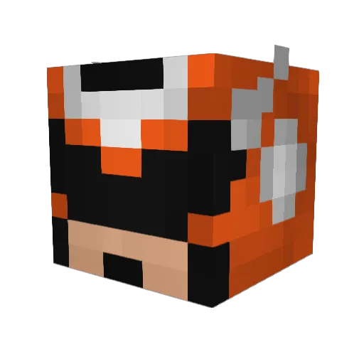 Yahoob_ Minecraft avatar head, 3D render