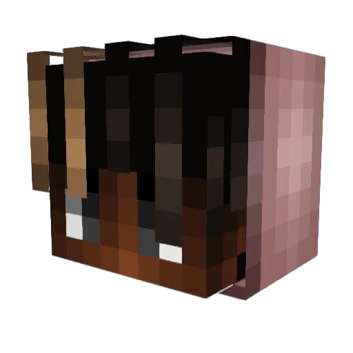 Yahss Minecraft avatar head, 3D render