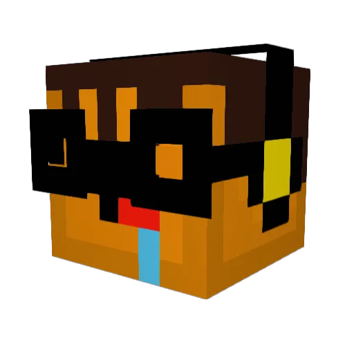 Yahya127 Minecraft avatar head, 3D render