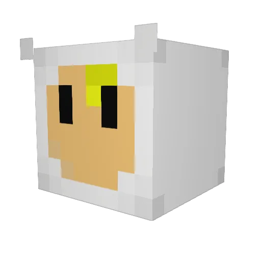 YaiLucas Minecraft avatar head, 3D render