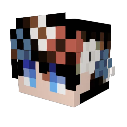 YaiSeL34X Minecraft avatar head, 3D render