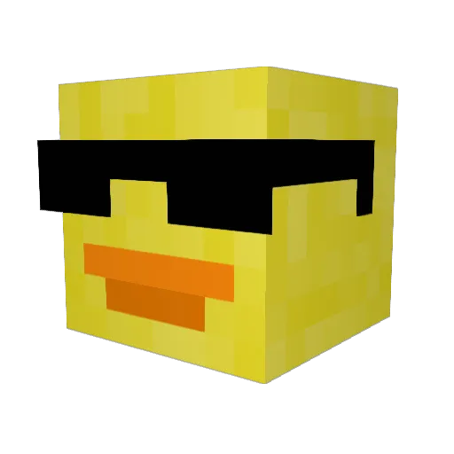 Yaiben Minecraft avatar head, 3D render