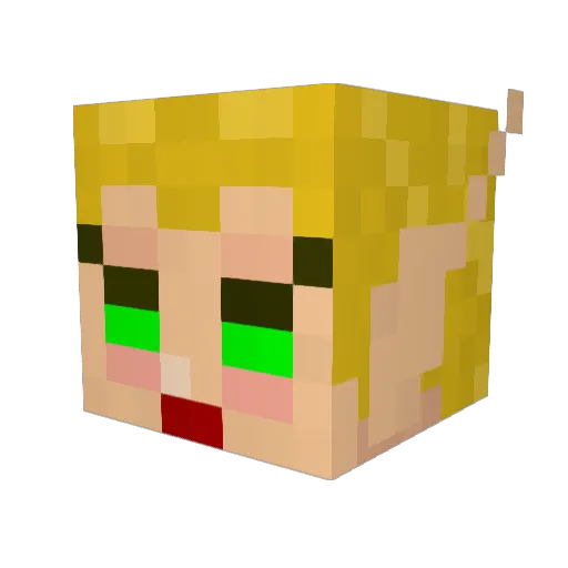 Yaila Minecraft avatar head, 3D render