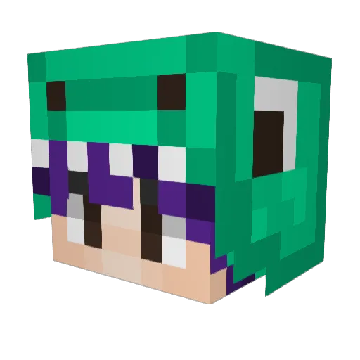 Yailen Minecraft avatar head, 3D render