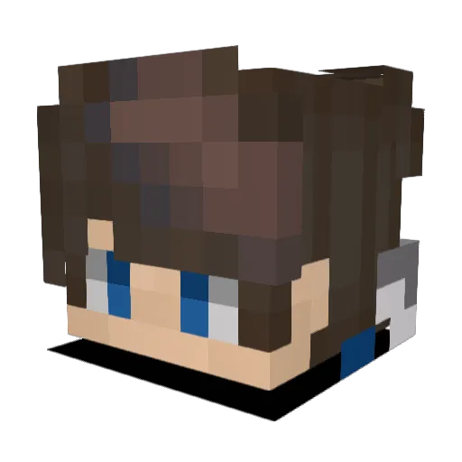 YairCRAFT Minecraft avatar head, 3D render