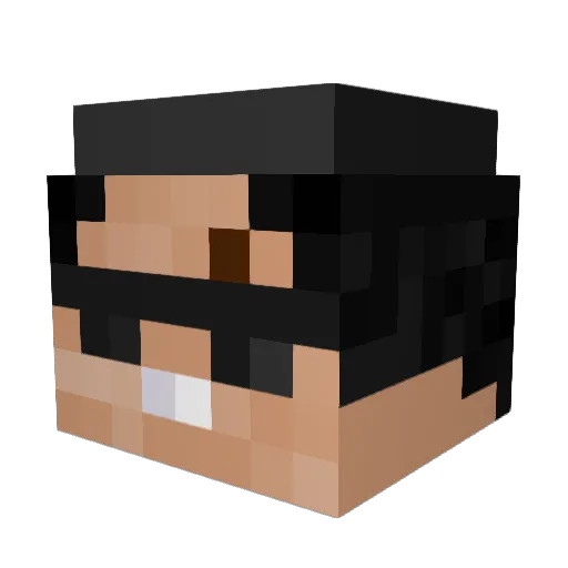 Yairnator Minecraft avatar head, 3D render
