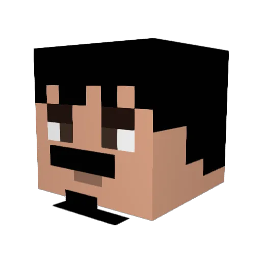Yajeet Minecraft avatar head, 3D render