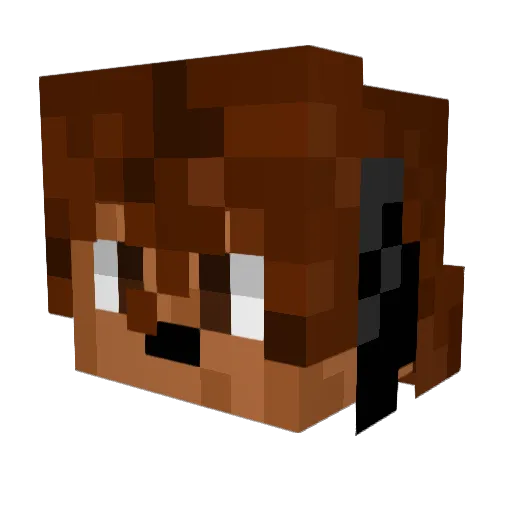 Yaju747 Minecraft avatar head, 3D render