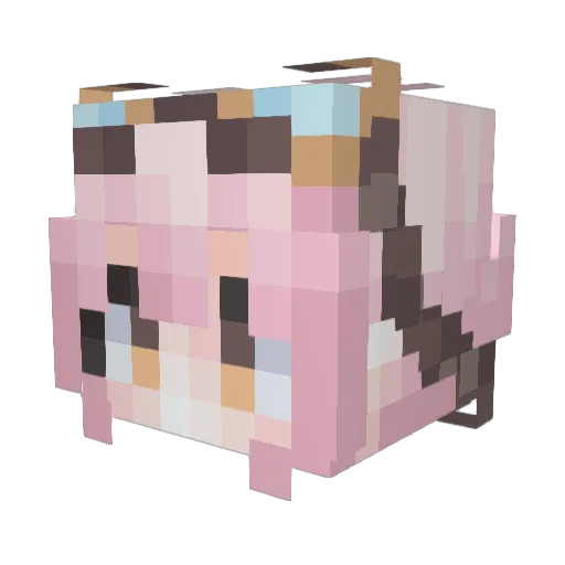 Yajudd Minecraft avatar head, 3D render