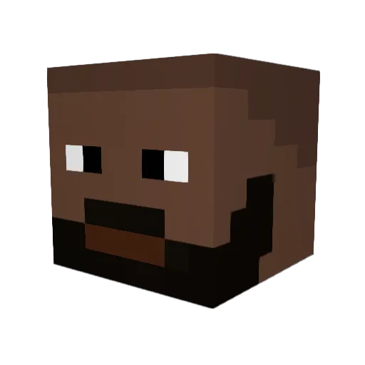 Yak1t4 Minecraft avatar head, 3D render