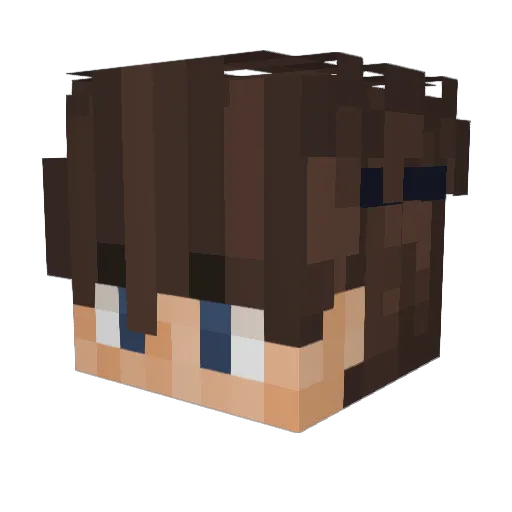YakManScoop Minecraft avatar head, 3D render