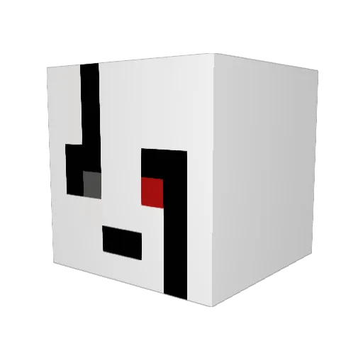 Yakapari Minecraft avatar head, 3D render
