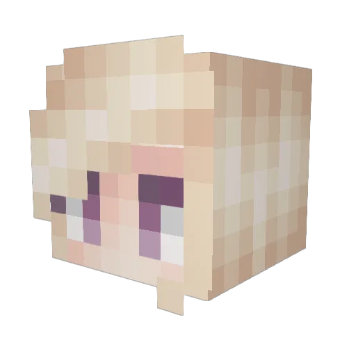 Yakea89 Minecraft avatar head, 3D render