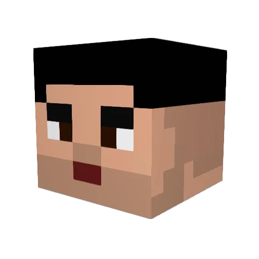 Yakerson Minecraft avatar head, 3D render
