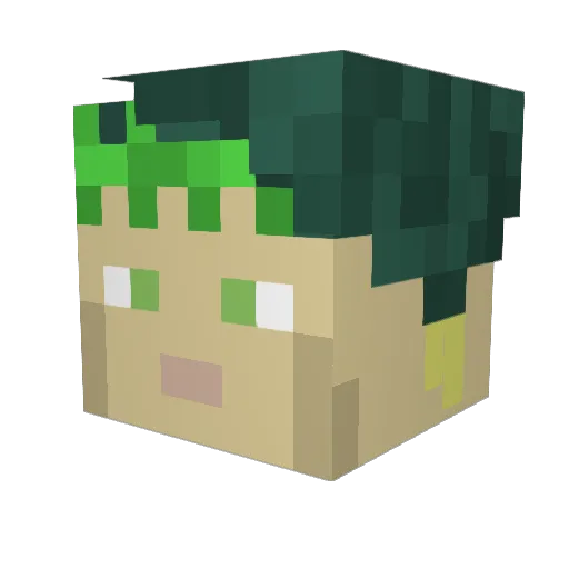 YakiSera Minecraft avatar head, 3D render