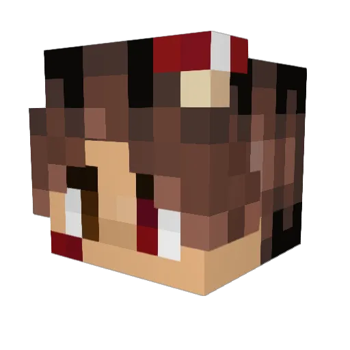 YakiWasTaken Minecraft avatar head, 3D render