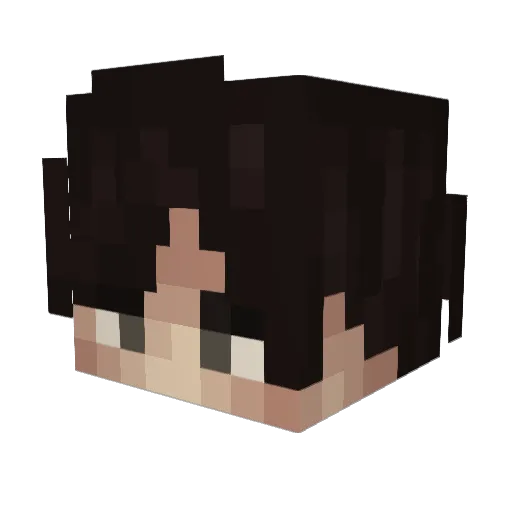 Yakinn Minecraft avatar head, 3D render