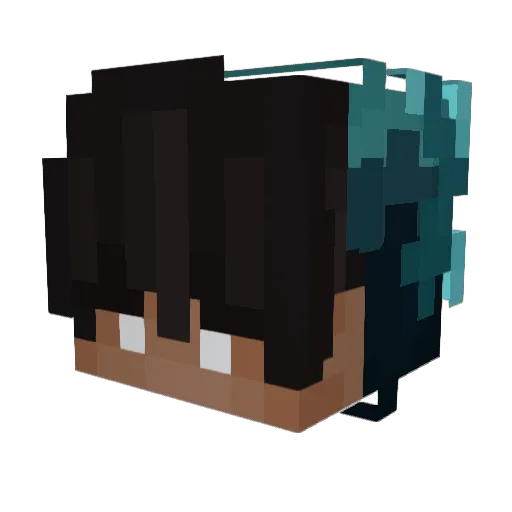 Yakizuki Minecraft avatar head, 3D render