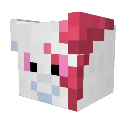 Yakkers Minecraft avatar head, 3D render