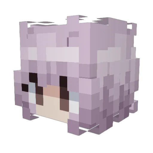 YakkoEmerald Minecraft avatar head, 3D render