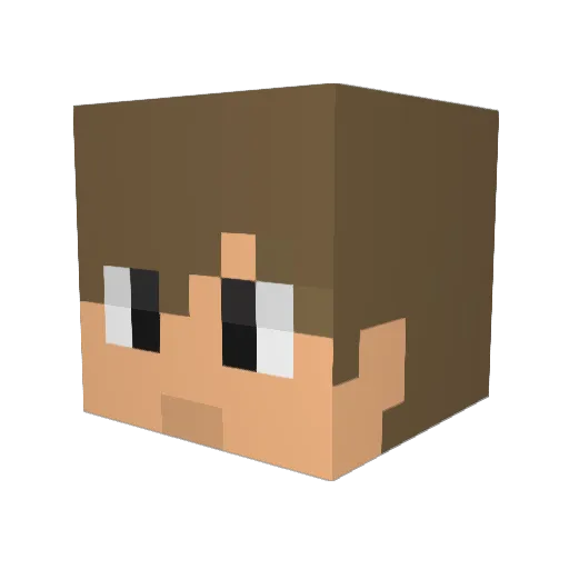 Yakmaster33 Minecraft avatar head, 3D render