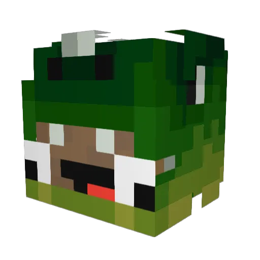 YaknowitsHarry Minecraft avatar head, 3D render