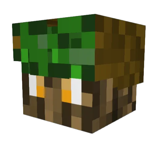 Yako02 Minecraft avatar head, 3D render