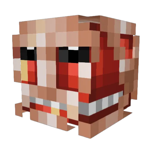 Yakouille Minecraft avatar head, 3D render