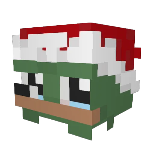 YakovT Minecraft avatar head, 3D render